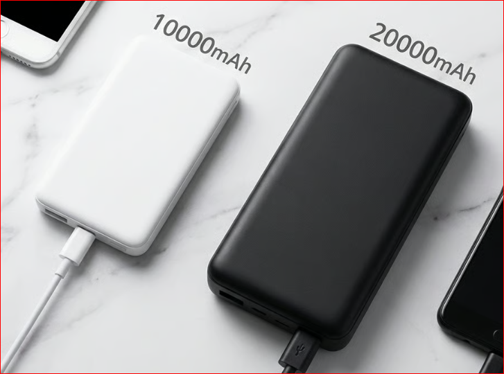 20000mAh vs 10000mAh 여행용 보조배터리 비교 - 무게·포트·사용시간 기준