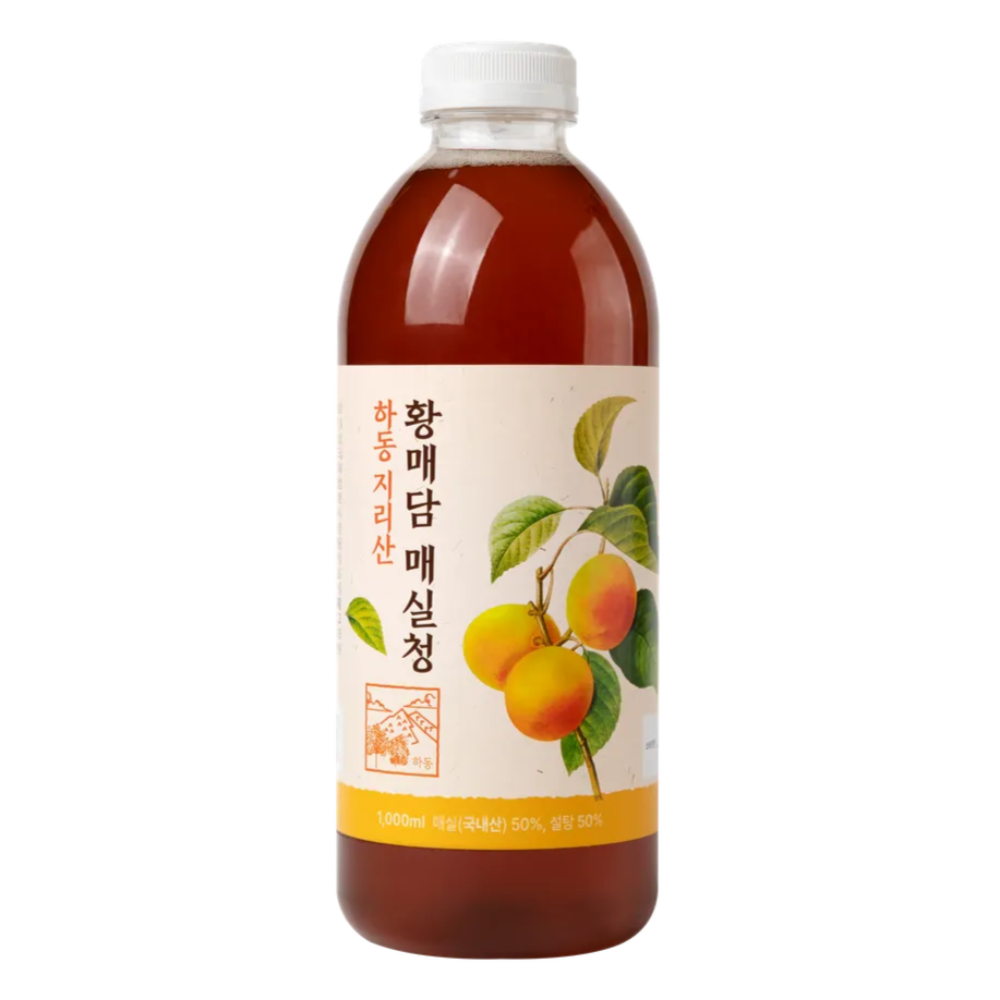 Hwangmaedam Hadong Jirisan Yellow Maesil Cheong, 3-year aged fermented syrup, 2 x 1 L