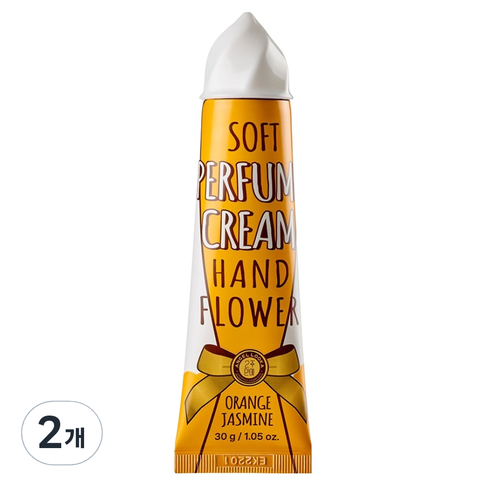 엔젤루카 2주만에 꽃모양 퍼퓸크림 핸드플라워 오렌지자스민, 30ml, 2개