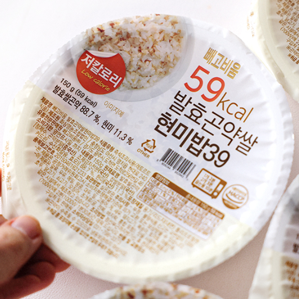 빼고비움 최저 칼로리 100g당 39kcal 발효곤약쌀현미밥39 150g, 10개 상세 이미지 3
