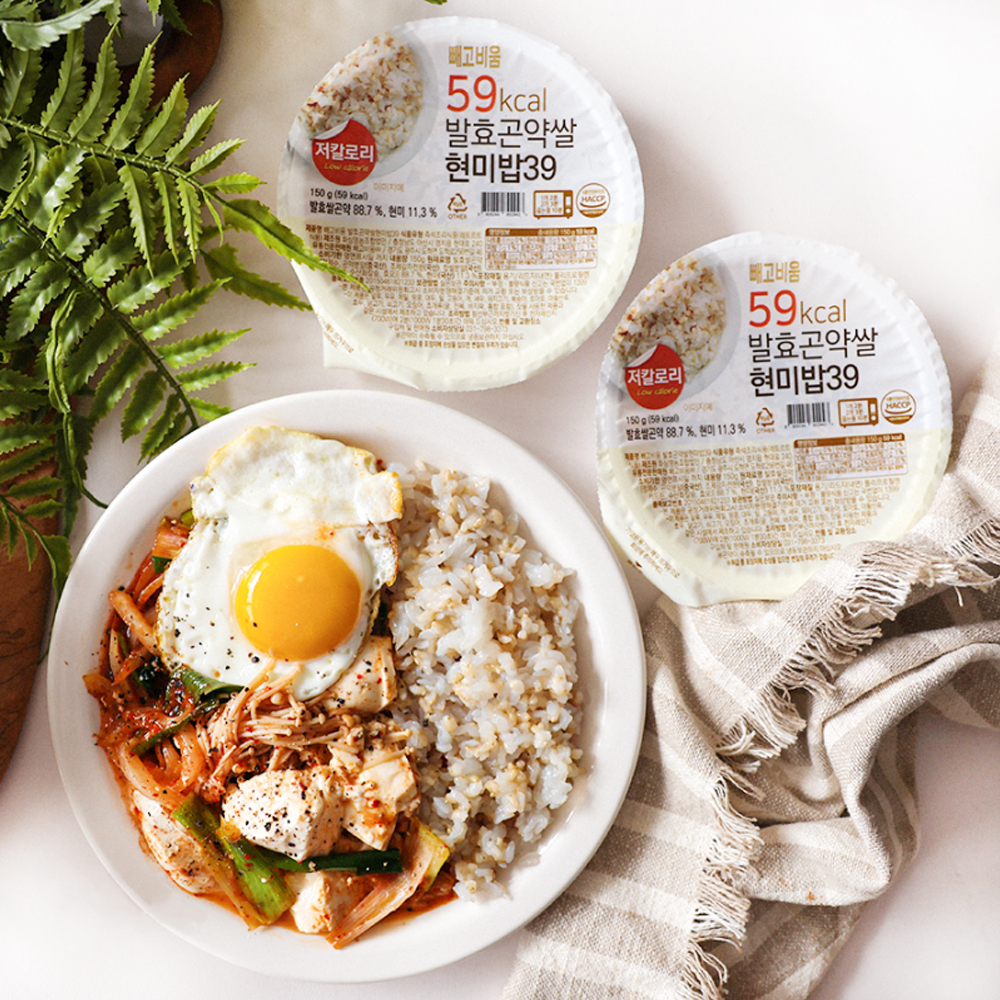 빼고비움 최저 칼로리 100g당 39kcal 발효곤약쌀현미밥39 150g, 10개 상세 이미지 4