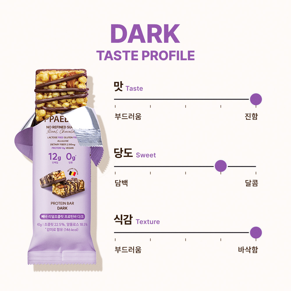 저당 단백질바 빼바 리얼초콜릿 프로틴바 글루텐프리 다이어트 간식 다크, 9개입, 1개 상세 이미지 5