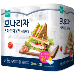 모나리자 스마트 다용도 키친타올 250매 구매 기준, 매수형 편의와 위생