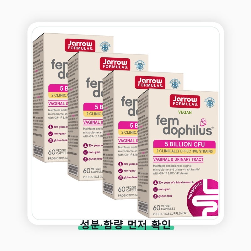 재로우 우먼스 펨 도피러스 유산균 캡슐 가격과 구성 비교 기준