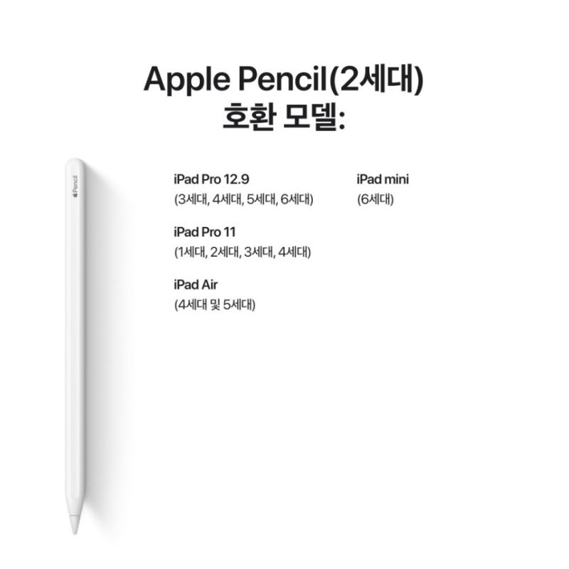 Apple Pencil 애플펜슬 2세대 상품 설명에서 읽어낼 부분