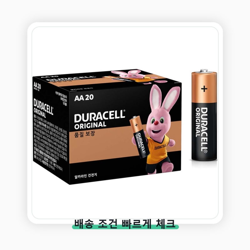 듀라셀 알카라인 AA 건전지 공간에 맞는지가 먼저