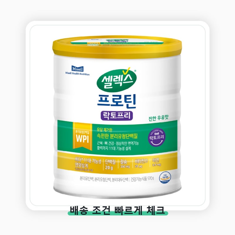셀렉스 프로틴 락토프리 파우더 성분 비교 후 선택 기준