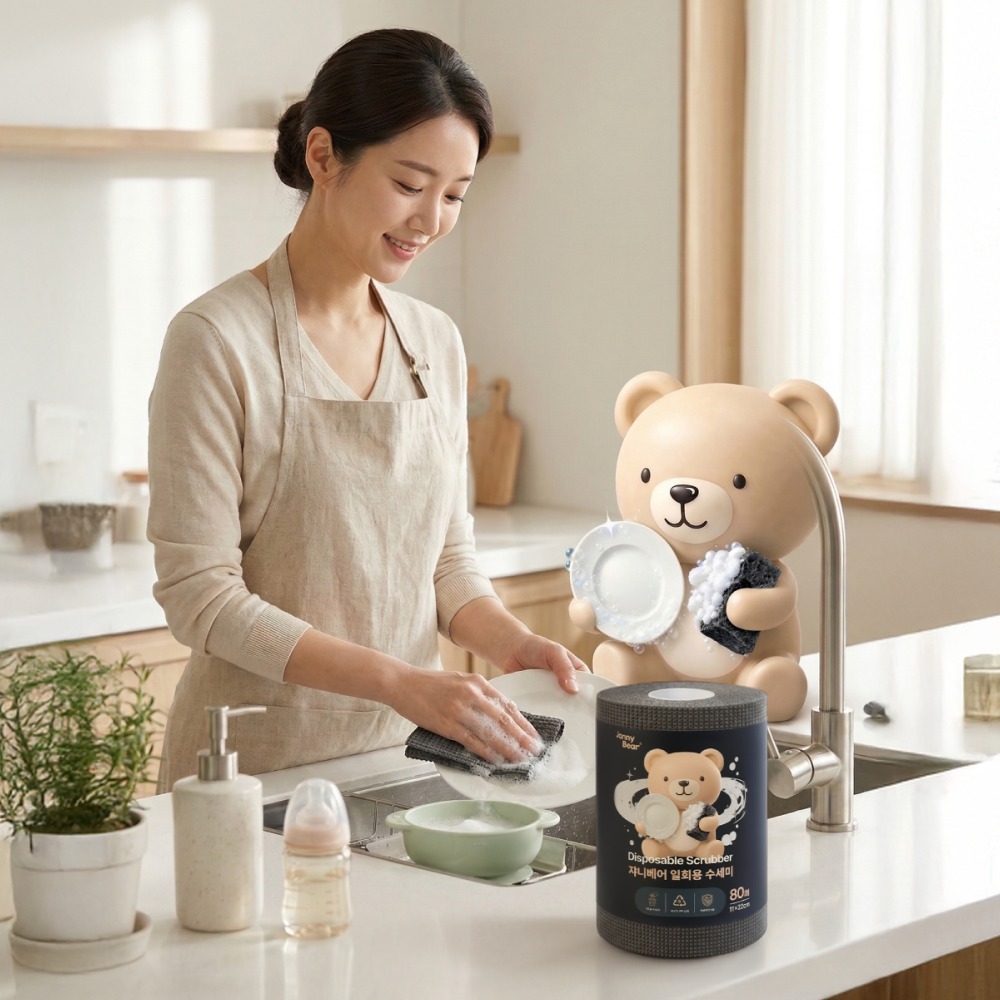 쟈니베어 일회용 수세미, 설거지 끝이 한결 가벼웠어요 4