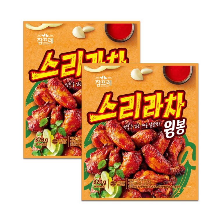 참프레 스리라차 윙봉, 320g 4개 구성은 개당 5,800원 기준으로 살펴보세요