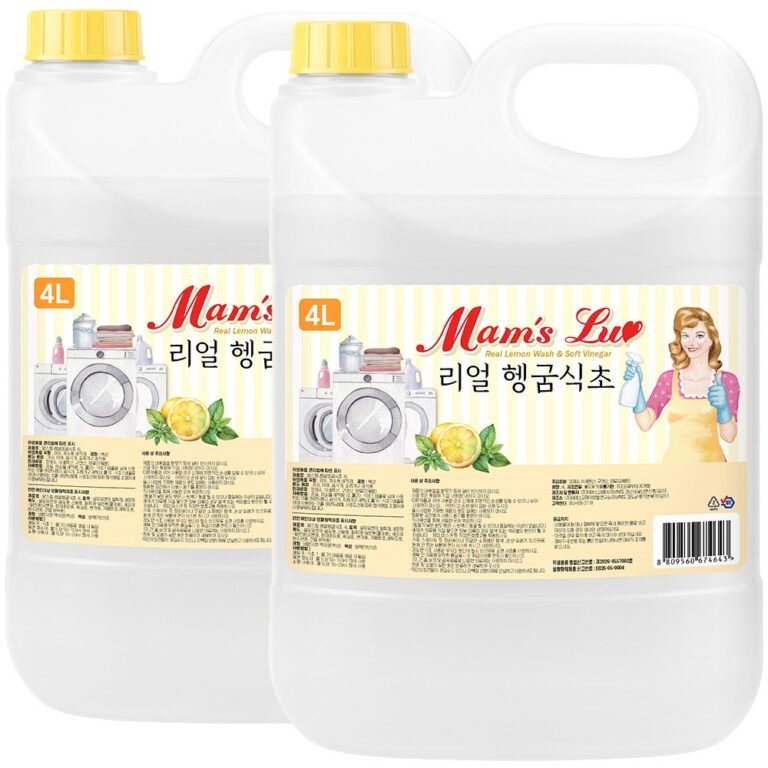 맘스럽 리얼 헹굼식초 4L 2개, 살림 오래 해보니 넉넉한 게 제일 편하네요