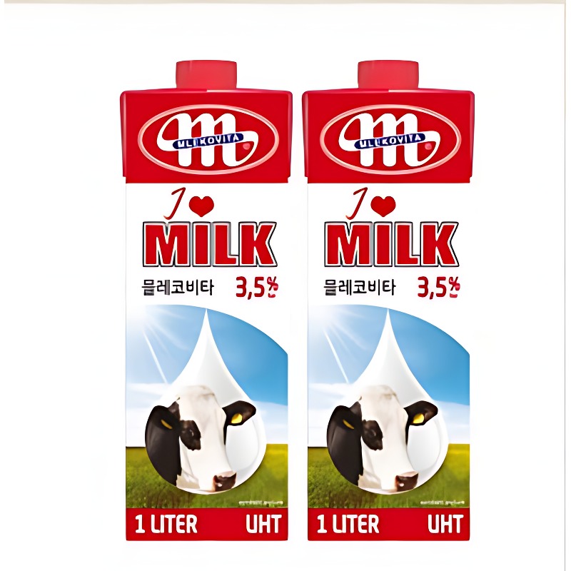 믈레코비타 아이러브밀크 3.5% 우유, 12개 묶음은 1L당 1,625원으로 비교합니다 5
