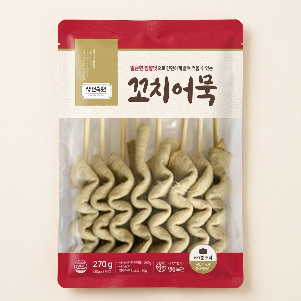생선숙편 꼬치어묵 칼칼한 짬뽕탕 소스까지 들어있어 저녁 반찬 걱정 덜었네요
