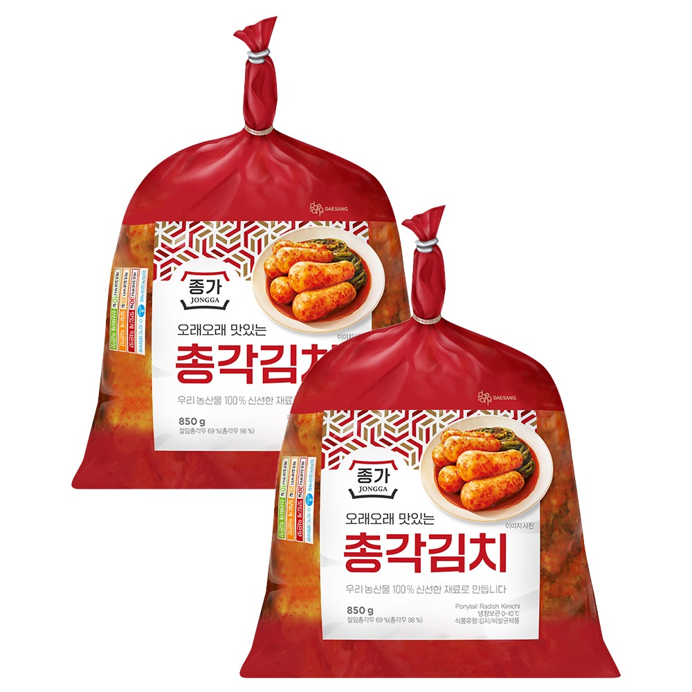 종가 총각김치 850g 2개 묶음 용량 대비 단가와 숙성도 기준 분석 2