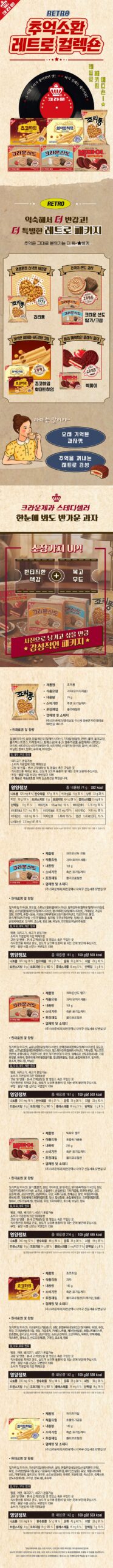 크라운제과 레트로 6종 과자 간식세트, 담기 전 실속 체크! 4