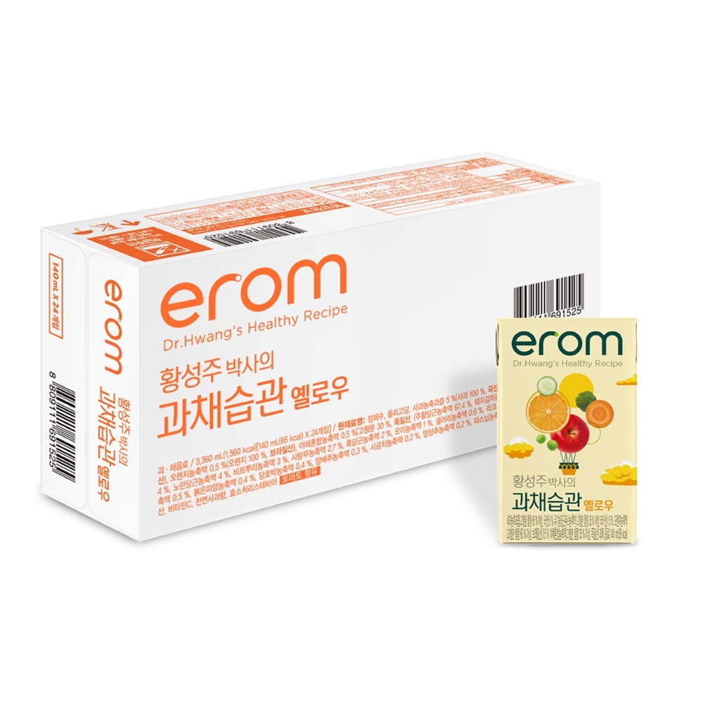 이롬 황성주박사의 과채습관 옐로우 140ml 24개 선물 전 체크포인트 2