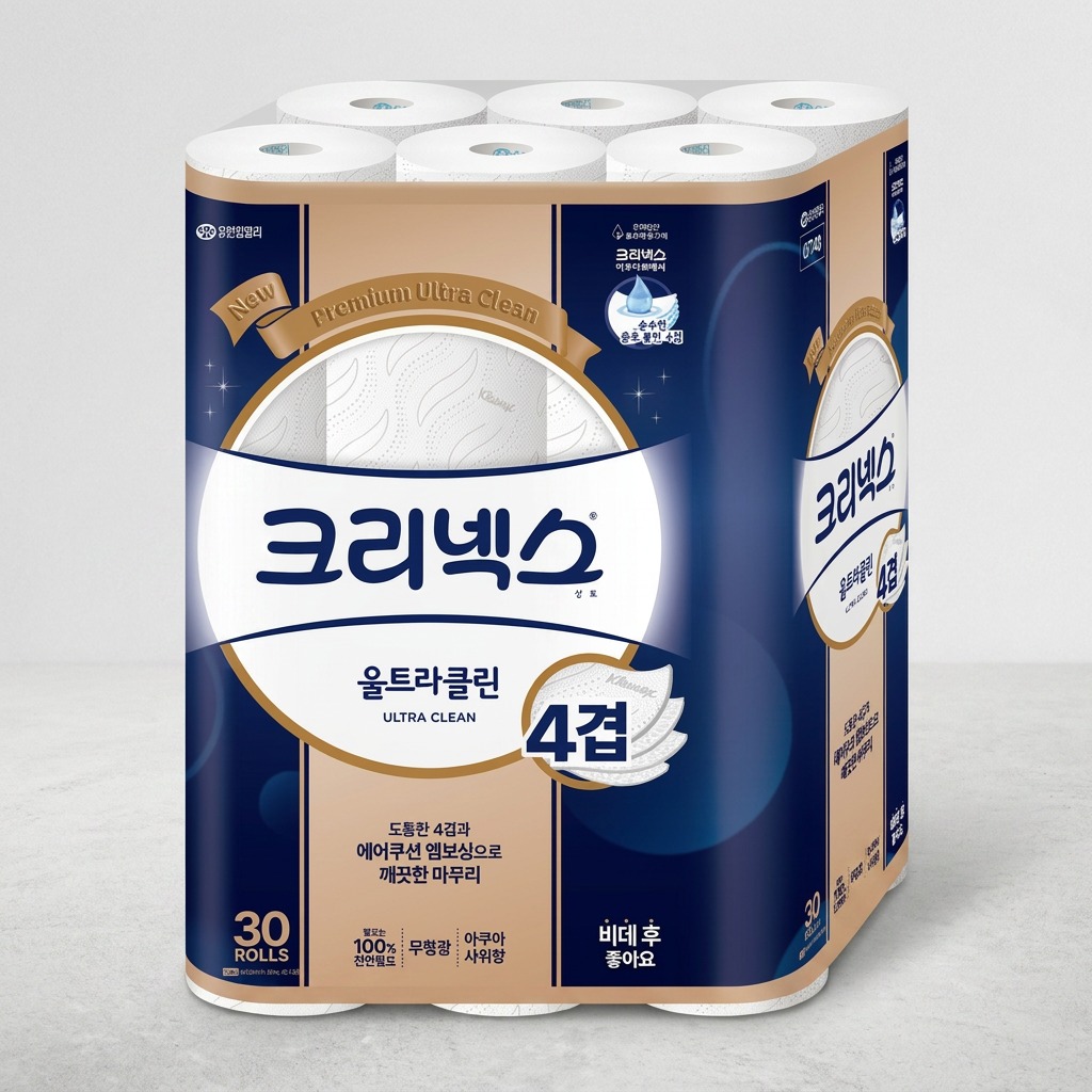 크리넥스 4겹 울트라클린 화장지, 주부의 장바구니 꼼꼼 확인법