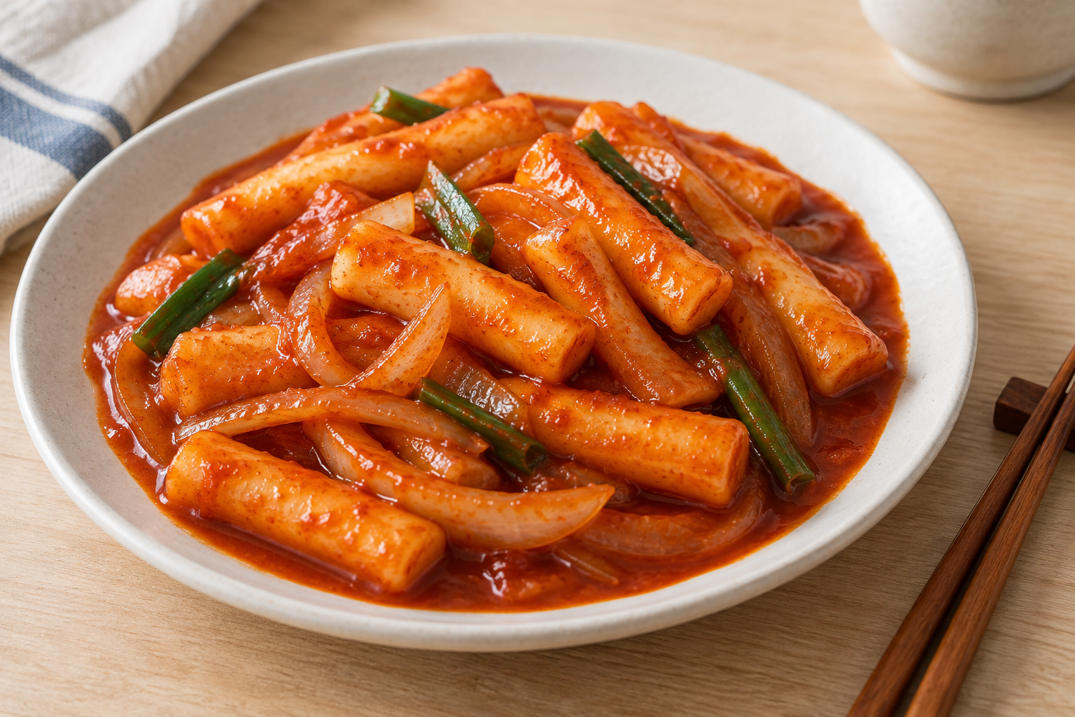 Easy Tteokbokki: Korean Spicy Rice Cakes for Two